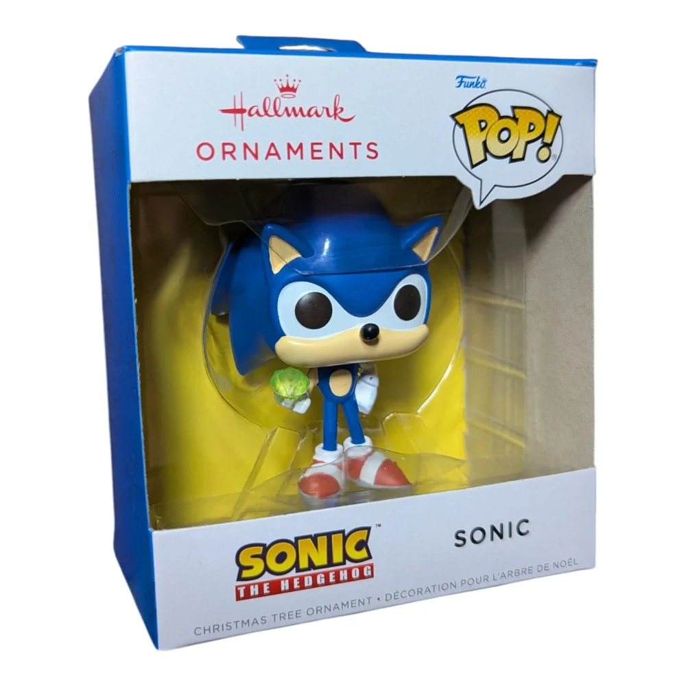 Hallmark Sonic The Hedgehog With Emerald Funko POP! Christmas Ornament NIB Gift